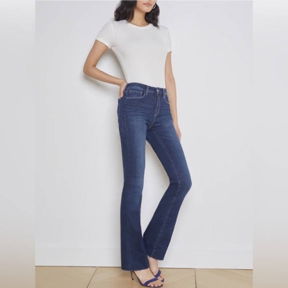 L'AGENCE Ruth High Rise Straight Jeans in Venus 24 - Picture 1 of 14